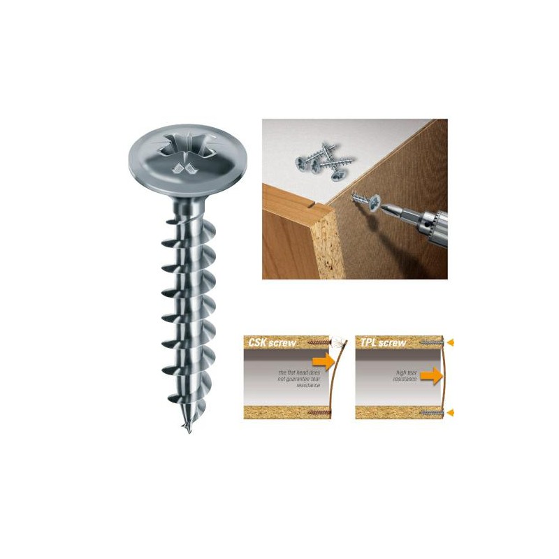Wkręty podkładkowe 3,5x25mm biały ocynk Panelvit  TPL 100szt.