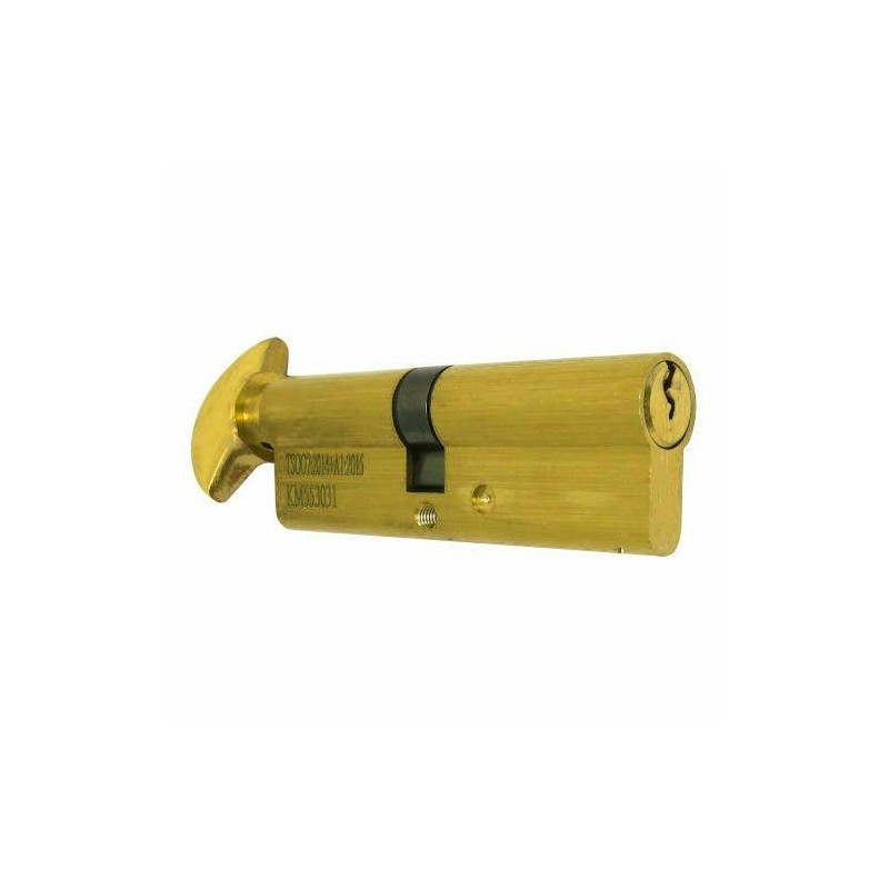 Wkładka z gałką do drzwi 95mm G45/50 mosiężna BS 1 Kitemark