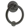 Kołatka drzwiowa Bull Ring czarna rustykalna 127mm okrągła