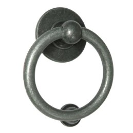 Kołatka drzwiowa Bull Ring srebrny pył 127mm okrągła
