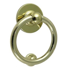 Kołatka drzwiowa Bull Ring Hardex złota 127mm okrągła