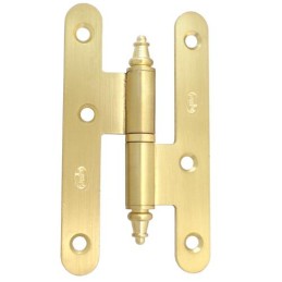 Zawias do drzwi 100x56mm stal mosiądzowany mat rozłączny LEWY (pl) mod. 408C