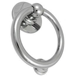 Kołatka drzwiowa Bull Ring Hardex 127mm chromowana okrągła