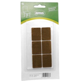 Podkładki filcowe 25x35mm brąz 6szt mod.80 przyklejane DIS