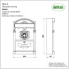 Skrzynka na listy 400x240x80mm biała mod.4