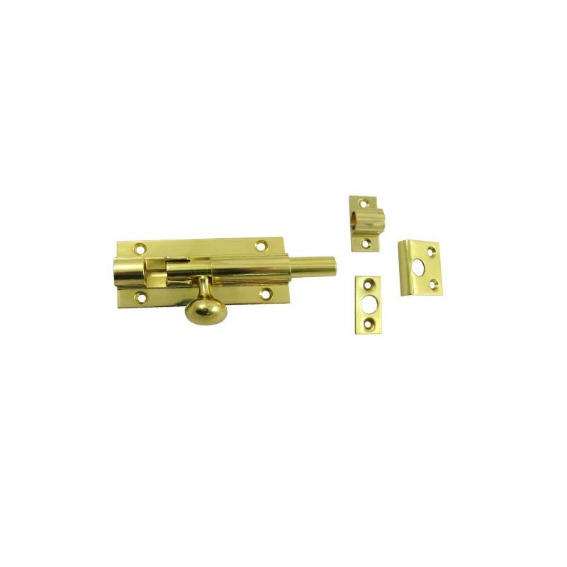 Zasuwka mosiężna 75x30mm z trzema zaczepami