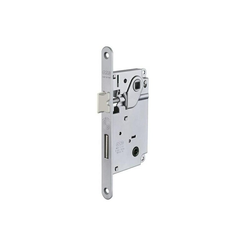 Zamek drzwiowy łazienkowy 90/50 chrom mat F22 CENTRO z ryglem
