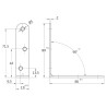 Kątownik budowlany 80x80x19mm czarny mod. 3