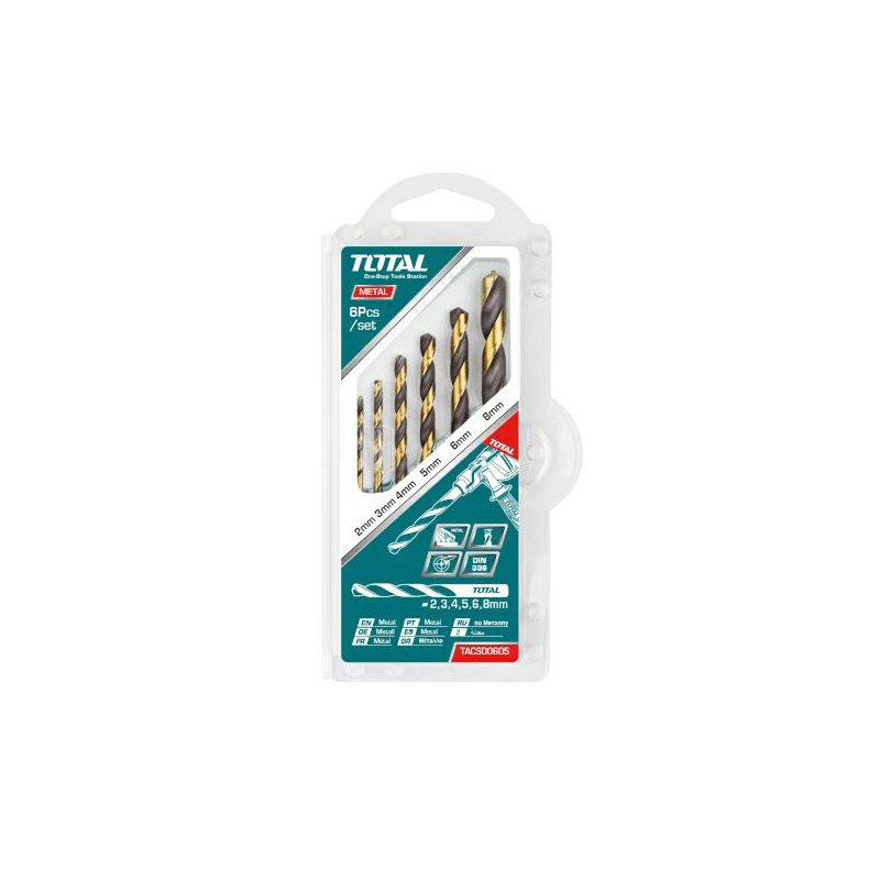 Wiertła HSS 2- 8mm 6 elementów TACSD0605