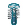 Klucz nasadowy 1/4" z zestawem nasadek THT14114126 (D)