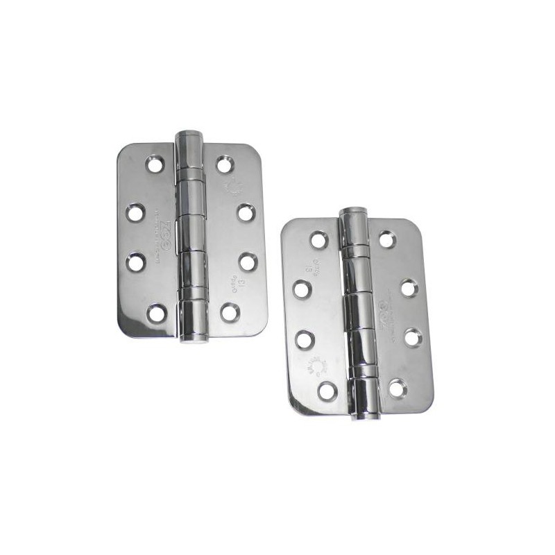 Zawias do drzwi 102x76x3mm Inox połysk 2szt. do stosowania na zewnątrz