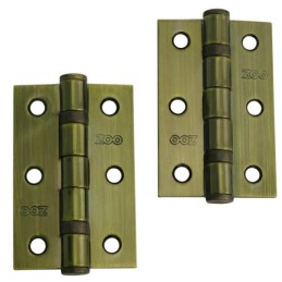 Zawias do drzwi  76x50mm stal złoto antyczne łożyskowany splatany 2szt.