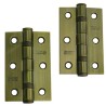 Zawias do drzwi  76x50mm stal złoto antyczne łożyskowany splatany 2szt.