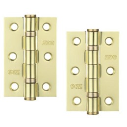Zawias do drzwi 76x50mm stal złoty połysk splatany 2szt.