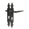 Klamka czarna wkładka 90mm szyld 280x45mm AMIG mod.101P B90