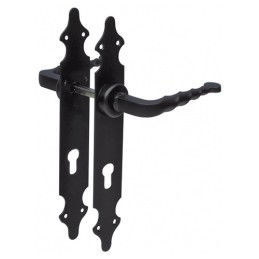 Klamka czarna wkładka 72mm szyld 280x45mm AMIG mod.101P B72