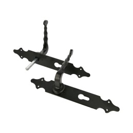 Klamka czarna wkładka 72mm szyld 280x45mm AMIG mod.101P B72