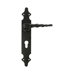 Klamka czarna wkładka 72mm szyld 280x45mm AMIG mod.101P B72