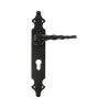 Klamka czarna wkładka 72mm szyld 280x45mm AMIG mod.101P B72