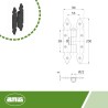 Zawias 9100-200x90 czarny DIS
