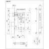 Zamek na klucz 70/35 mosiądzowany czoło 20x188 PATENT Piccola