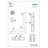 Wspornik półki aluminium biały 200x150mm mod.4