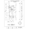 Zamek na wkładkę z dźwignią 90/50 mosiądzowany F18 t.9 PATENT GRANDE