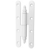 Zawias do drzwi 140x55mm stal biały rozłączny PRAWY (pl) mod. 507