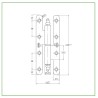 Zawias do drzwi 140x55mm stal biały rozłączny LEWY (pl) mod. 507