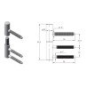 Zawias wkręcany fi. 15x80mm czarny mod. 82 LaFlorida