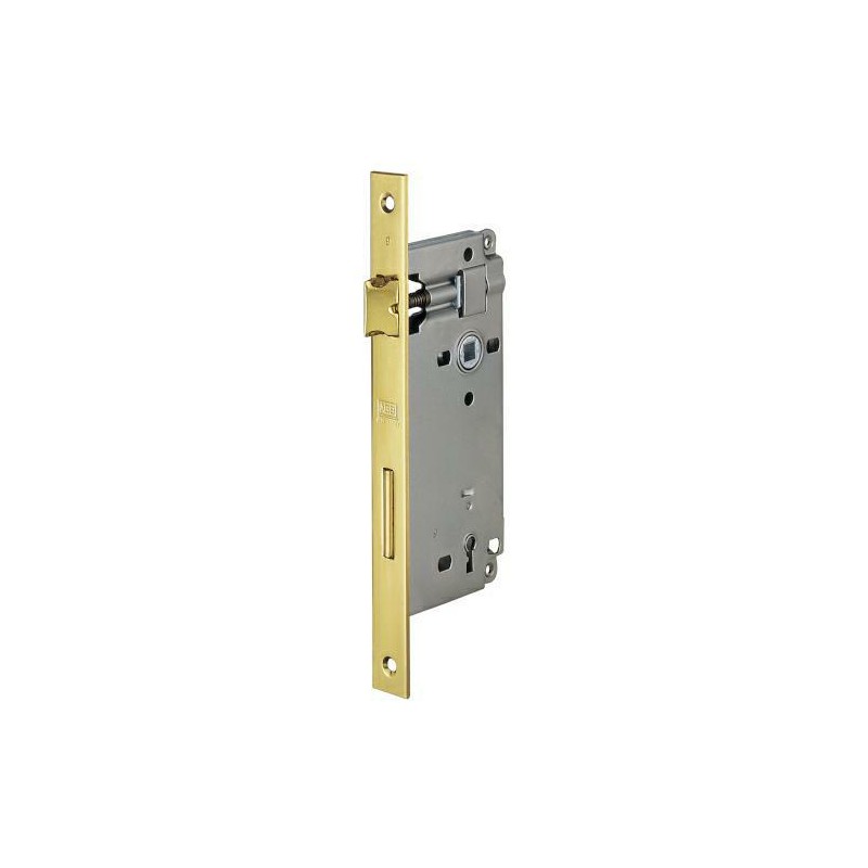 Zamek drzwiowy na klucz 90/35 mosiądzowany F22 prost. PATENT GRANDE