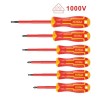 Wkrętaki izolowane 6szt. dla elektryków mod. THTIS566 (D)  TOTAL