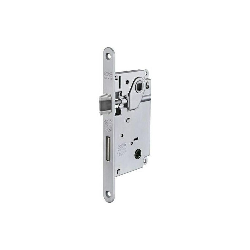 Zamek drzwiowy łazienkowy 90/50 chrom mat F18 CENTRO z ryglem