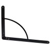 Wspornik półki wzmocniony stal czarny 250x200mm mod. 12