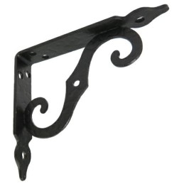 Wspornik półki ornamentalny stal czarny 90x100mm mod.2