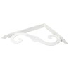 Wspornik półki ornamentalny stalowy biały 150x200mm mod.2