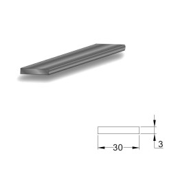 Płaskownik 30x3-2,5M aluminiowy srebrny