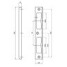 Zaczep kątowy 170x22x8mm złoto antyczne ALFA i BETA
