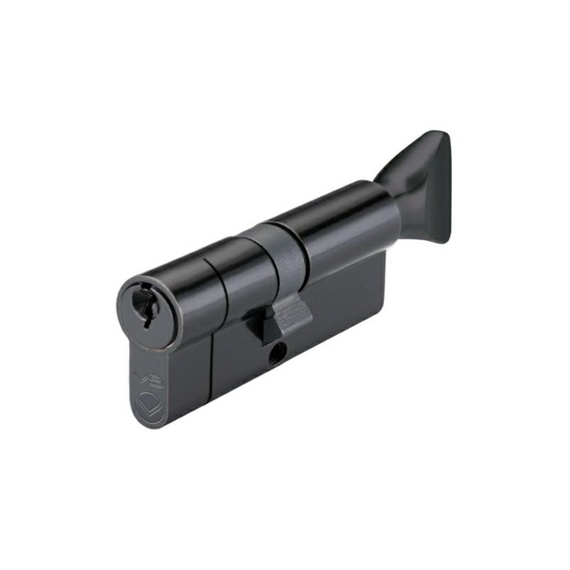 Wkładka z gałką do drzwi 60mm G30/30 czarny mat mod. V5
