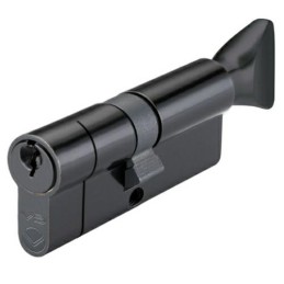Wkładka z gałką do drzwi 80mm G40/40 czarna mod. V5