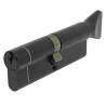 Wkładka z gałką do drzwi 90mm G45/45 czarna mod. V5