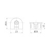 Złącze meblowe 40-20x12,5x6 cynk 4szt.