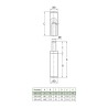Zawias 5-100x16 do spawania inox