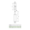 Zawias 5-120x20 do spawania inox