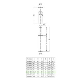 Zawias 5-140x22 do spawania surowy