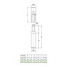 Zawias 5-150x25 do spawania inox