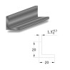 Profil kątowy 20x20mm dł. 1m aluminiowy czarny mat
