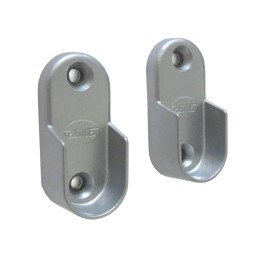Wspornik uchwyt drążka ubraniowego 30x15mm srebrny 2szt mod.7
