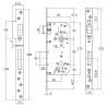 Zamek na wkładkę 85/50 czoło 23x270mm inox mod. 200 BASE DIS