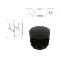 Nakładki meblowe zaślepki do nóg okrągłe fi. 25mm wpuszczane 25szt. mod. 660